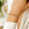 Diamond Cut Bead Bracelet in 14K Yellow Gold, view 4