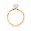 1.50Ct Radiant Lab Grown IGI G/VS1 Diamond Ring in 14K Yellow Gold