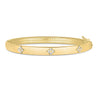 14K Yellow Gold Trilogy Diamond Bangle (5.40 mm), view 3