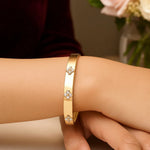 14K Yellow Gold Trilogy Diamond Bangle (5.40 mm), view 5