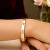 14K Yellow Gold Trilogy Diamond Bangle (5.40 mm), view 5