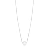 14k White Gold Pearl Solitaire Necklace