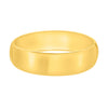 Sterling Silver Gold Plated Domed Classic Bangle (18.50 mm)