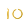 Sterling Silver Yellow Gold Plated Round Hoop Earrings