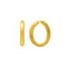 Sterling Silver Yellow Gold Plated Round Hoop Earrings, view 2