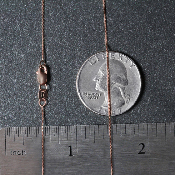 14k Rose Gold Classic Box Chain (0.45 mm)