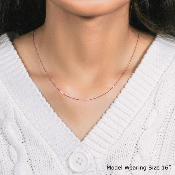 14k Rose Gold Classic Box Chain (0.45 mm)