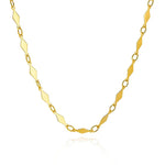 14K Yellow Gold Polished Diamond Motif Chain (3.00 mm), view 3