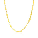 14K Yellow Gold Polished Diamond Motif Chain (3.00 mm), view 2