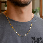 14K Yellow Gold Polished Diamond Motif Chain (3.00 mm), view 8