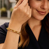 14K Yellow Gold Italian Alternating Paperclip Oval Links Bracelet (9.30 mm), view 3