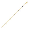 14K Yellow Gold Blue Sapphire Station Bracelet
