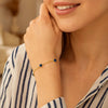 14K Yellow Gold Blue Sapphire Station Bracelet, view 3