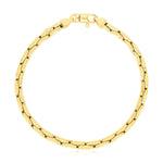 14K Yellow Gold High Polish Compressed Cable Link Bracelet (4.50 mm), view 2
