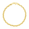 14K Yellow Gold High Polish Compressed Cable Link Bracelet (4.50 mm), view 2