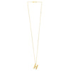 14K Yellow Gold Helium Initial H Pendant