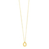 14K Yellow Gold Helium Initial O Pendant