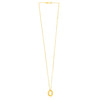 14K Yellow Gold Helium Initial O Pendant