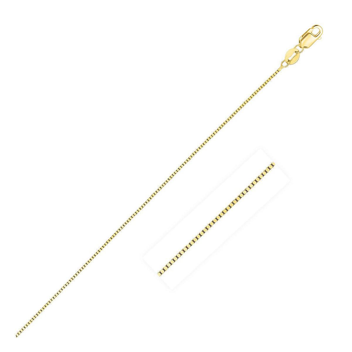 14k Yellow Gold Classic Box Chain (0.45 mm) (Style 75284), view 13
