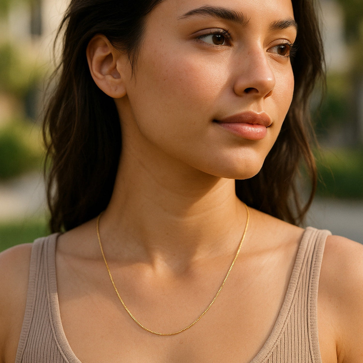 14k Yellow Gold Classic Box Chain (0.45 mm) (Style 75284)