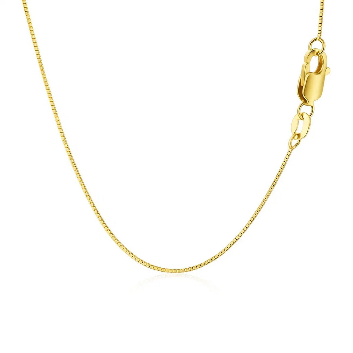 14k Yellow Gold Classic Box Chain (0.45 mm) (Style 75284), view 6