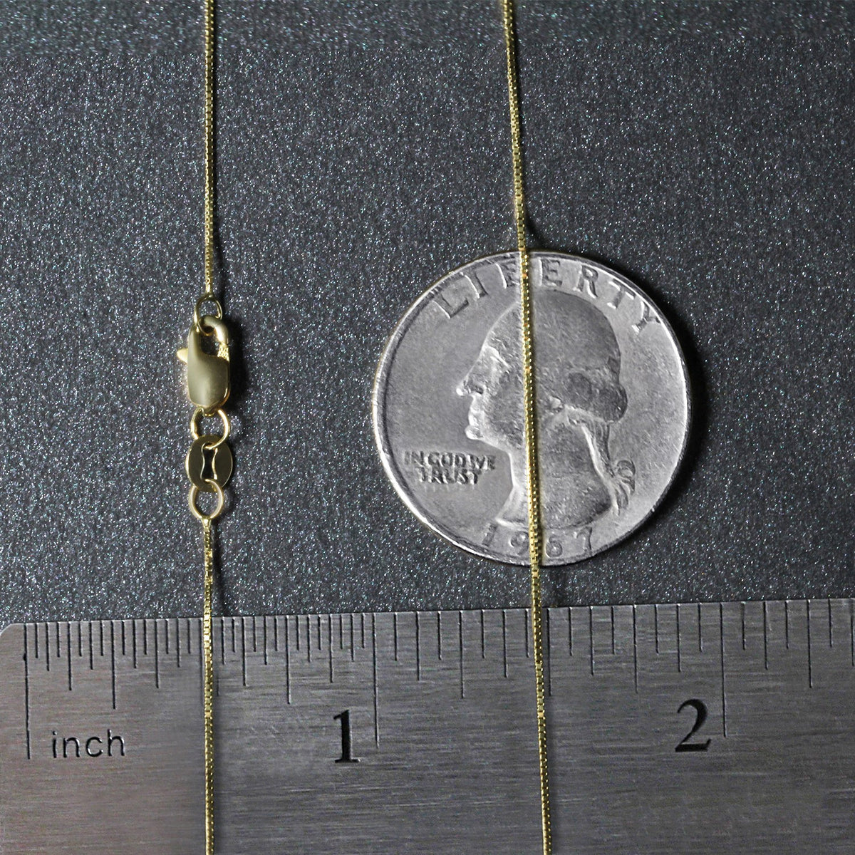 14k Yellow Gold Classic Box Chain (0.45 mm) (Style 75284), view 17