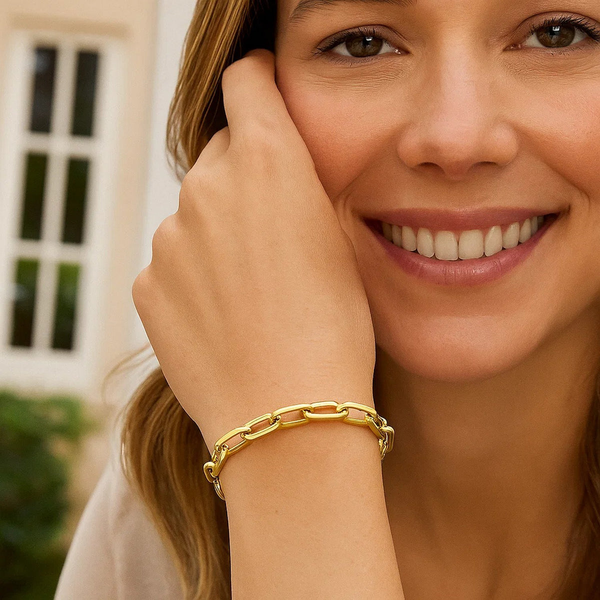 14K Yellow Gold French Cable Link Bracelet (6.00 mm), view 3
