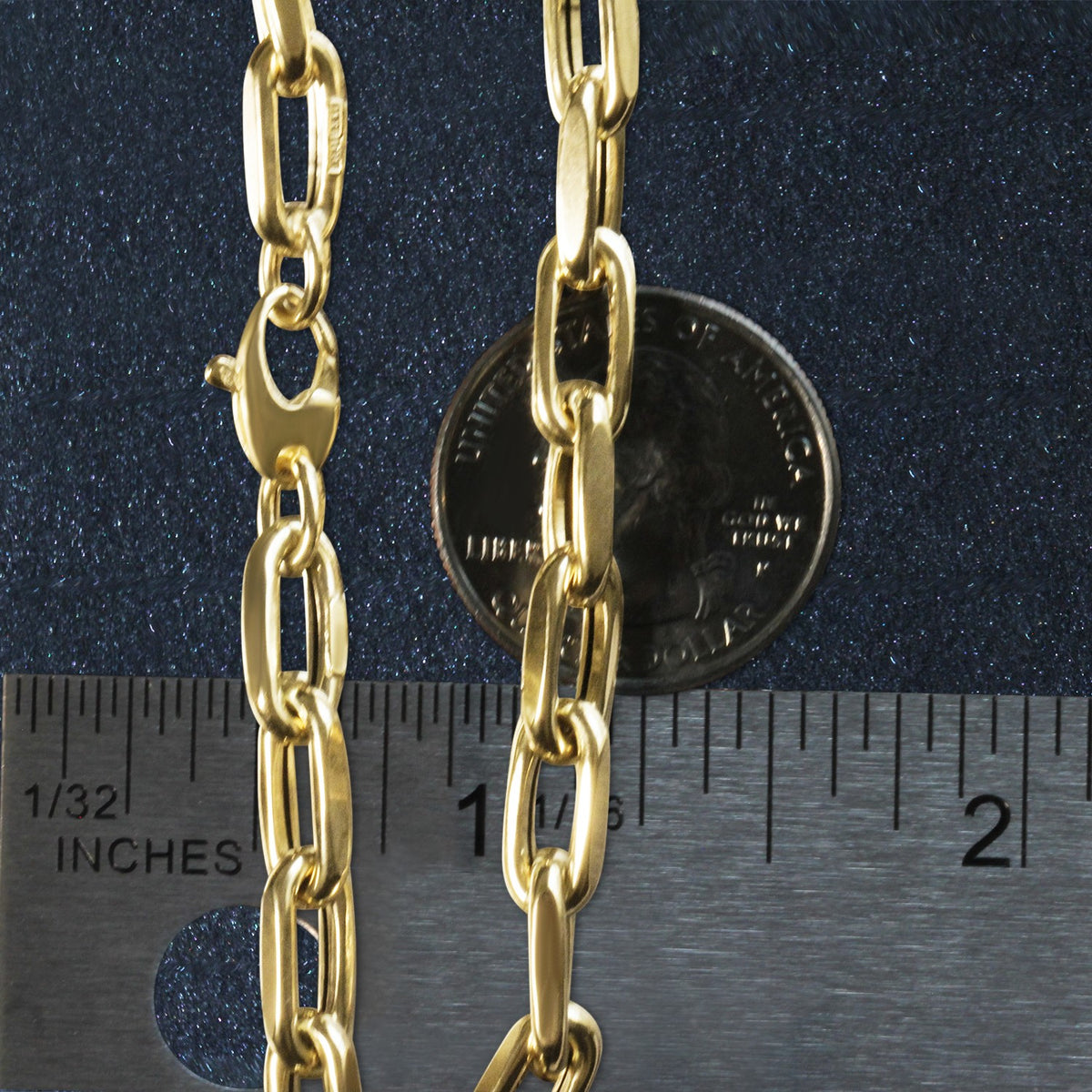 14K Yellow Gold French Cable Link Bracelet (6.00 mm), view 7