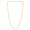 Sterling Silver Yellow Gold Plated Oval Snake Chain (3.30 mm), view 3