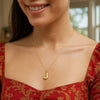 14K Yellow Gold Helium Initial J Pendant