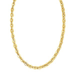 14K Yellow Gold Mirror Rolo Link Chain Necklace (7.30 mm)