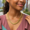 14K Yellow Gold Mirror Rolo Link Chain Necklace (7.30 mm)