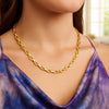 Sterling Silver Gold Plated French Cable Chain (5.00 mm), view 5