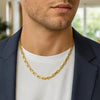Sterling Silver Gold Plated French Cable Chain (5.00 mm), view 6