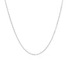 14k White Gold Diamond Cut Cable Link Chain (0.87 mm)