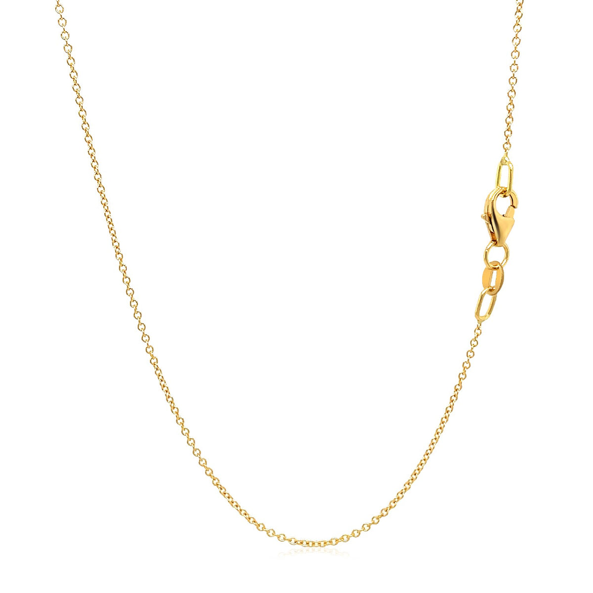 Double Extendable Cable Chain in 14k Yellow Gold (1.00 mm), view 3