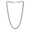 Sterling Silver Gunmetal Finish Miami Cuban Link Chain (7.00 mm)