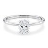 1 Carat Oval Lab Grown IGI G/VS1 Diamond Solitaire Ring in 14K White Gold