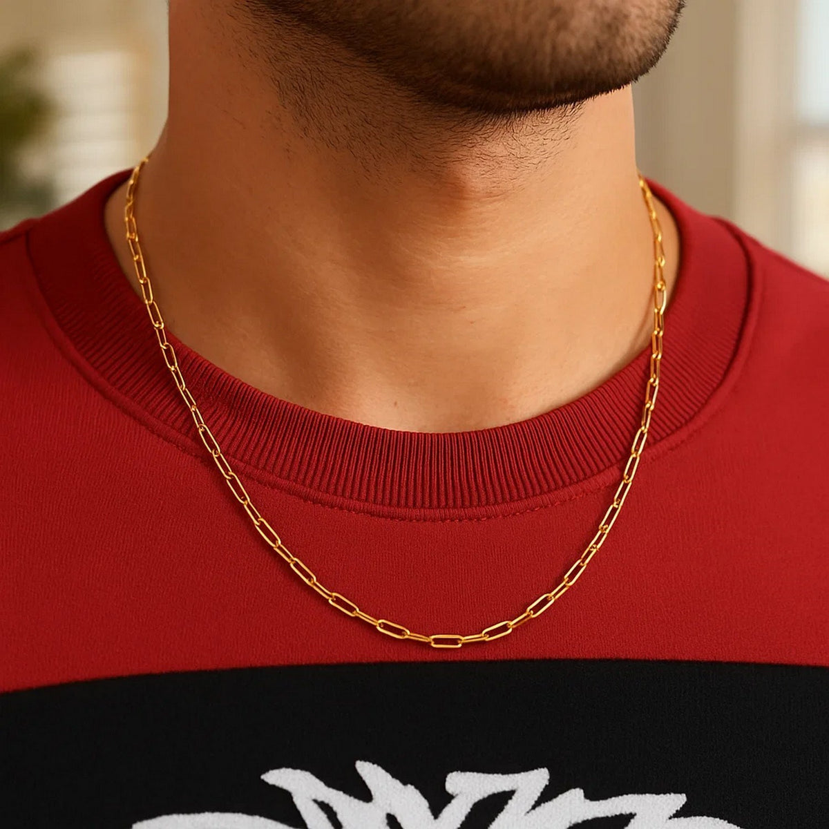14K Yellow Gold Paperclip Chain (2.50 mm), view 2