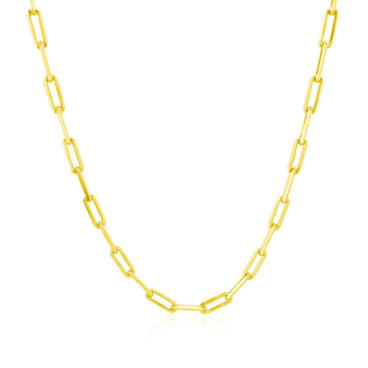 14K Yellow Gold Paperclip Chain (2.50 mm), view 5