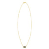 14K Yellow Gold Hexagon Onyx Pendant Necklace
