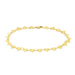 Mirror Heart Chain Bracelet in 10K Yellow Gold (4.70 mm), view 2