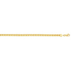14K Yellow Gold Solid Diamond Cut Round Franco Bracelet (4.60 mm), view 2