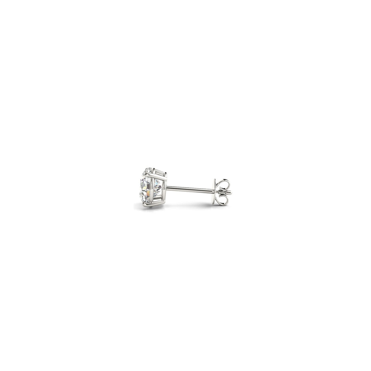 1/2 cttw Lab Grown Round Diamond Stud Earrings 14K White Gold (G/VS2), view 2