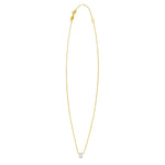 14K Yellow Gold Mini Diamond S Initial Pendant Necklace, view 2