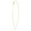 14K Yellow Gold Mini Diamond S Initial Pendant Necklace