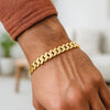 14K Yellow Gold High Polish Modern Lite Edge Bracelet (8.00 mm), view 4
