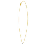 14K Yellow Gold Mini Diamond K Initial Pendant Necklace, view 2