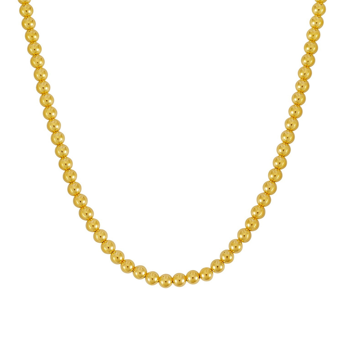14K Yellow Gold Bead Chain (6.00 mm), view 2