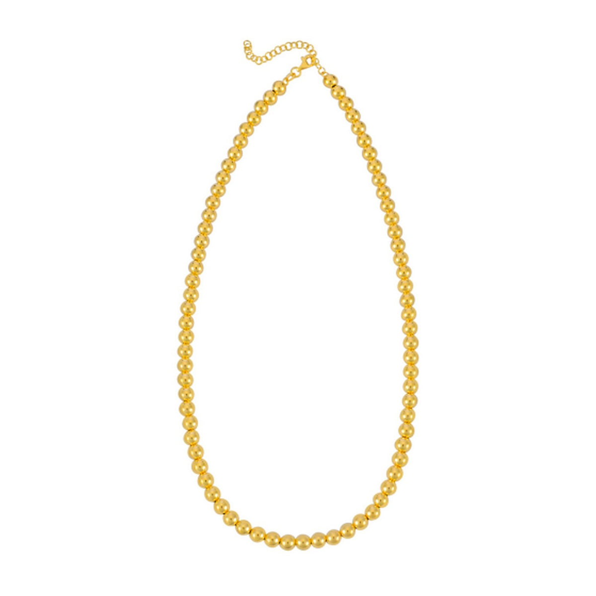 14K Yellow Gold Bead Chain (6.00 mm), view 3
